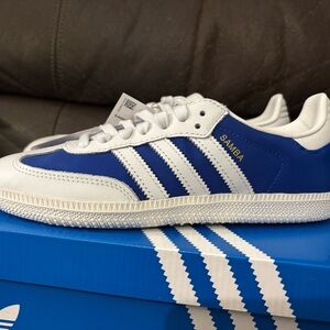 Adidas Samba OG Royal Blue and White Shoes brand new in box 5 men’s or 6 women’s